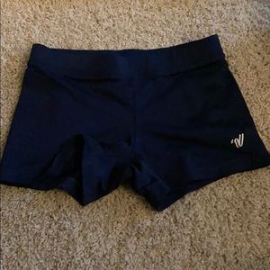Navy blue spandex shorts